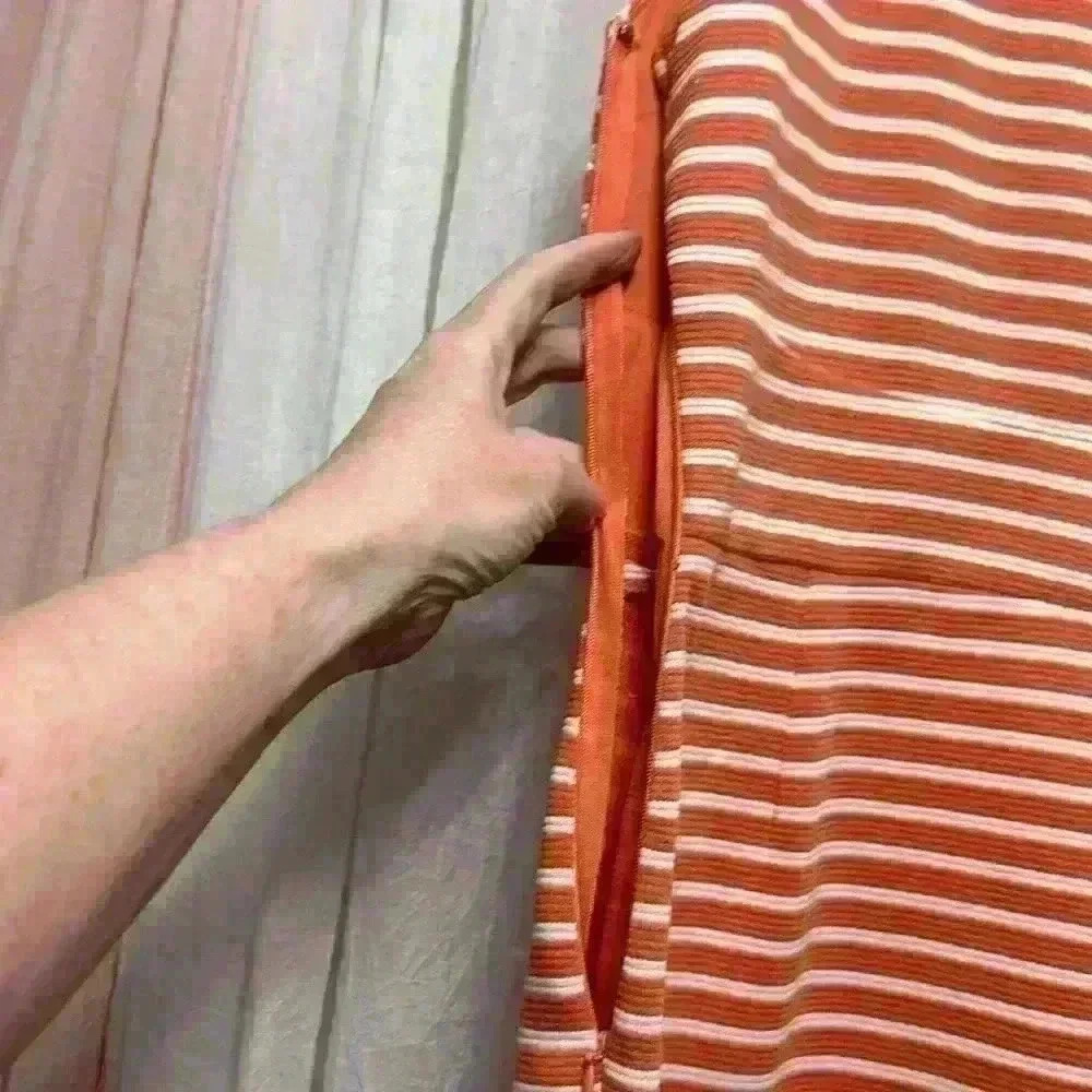 Sunday in Brooklyn Anthropologie orange White Dress Small Item# 9R - Picture 7 of 9